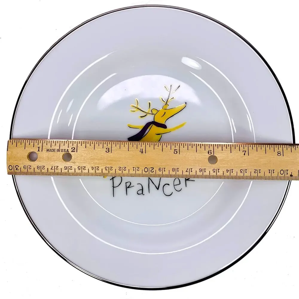 Pottery Barn PRANCER REINDEER Dessert Salad Plate 8.5